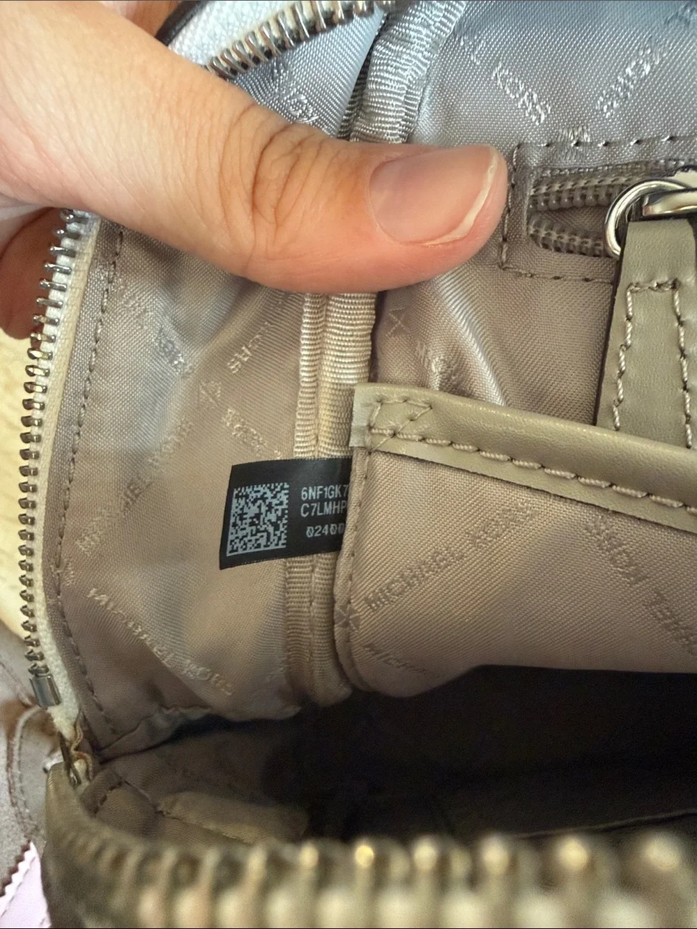 MICHAEL KORS White Logo Mini Backpack with Silver Hardware LIKE NEW